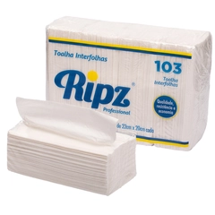 Papel Toalha Interfolha Ripz 22x20 Folha Simples 1000fls 24G