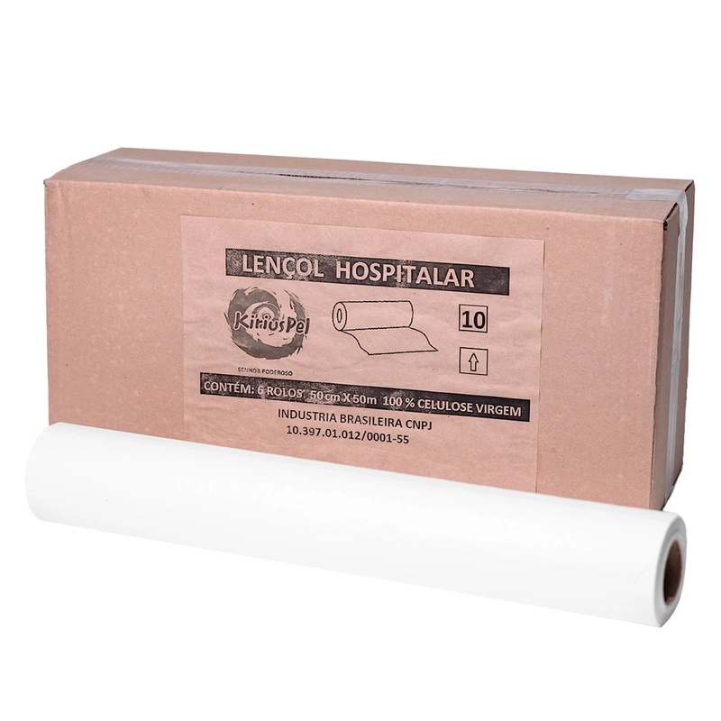 Lençol Hospitalar 50x50 com 6 Rolos de 22G