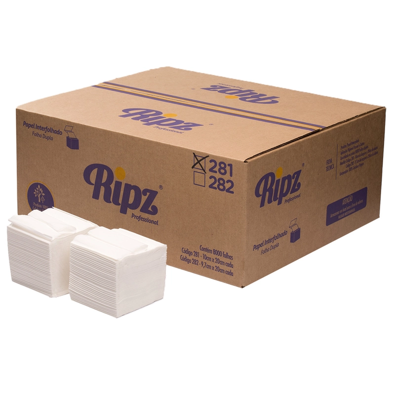 Higiênico Intercalado Ripz Cai Cai Folha Dupla 8000fls - Ripz
