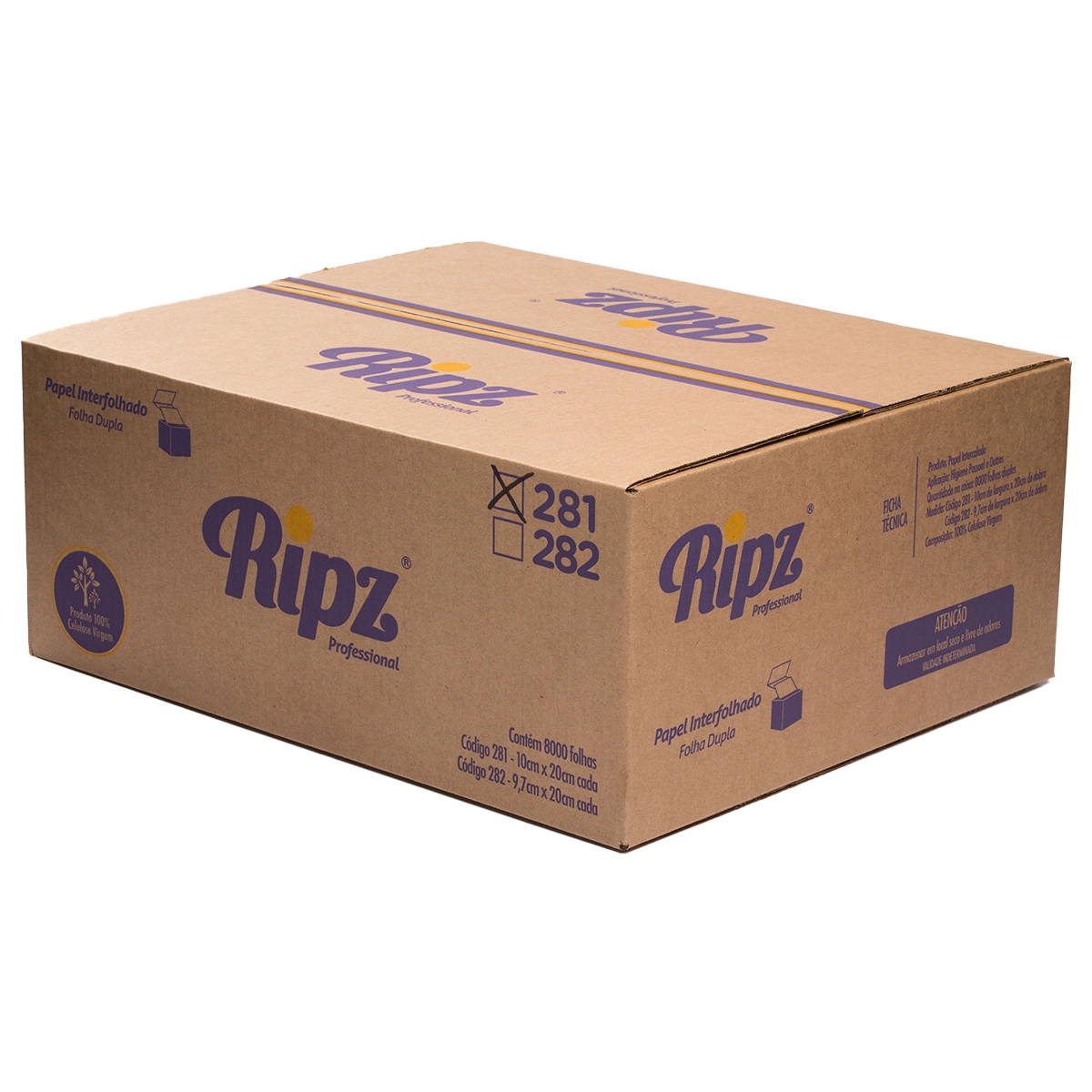 Higiênico Intercalado Ripz Cai Cai Folha Dupla 8000fls - Ripz
