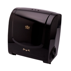 Dispenser Papel Toalha Rolo Auto Corte 25cm Preto - Plestin