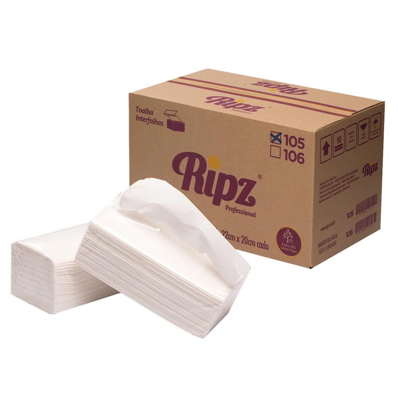 Papel Toalha Interfolha Ripz 22x20 Folha Dupla 2000fls 32G
