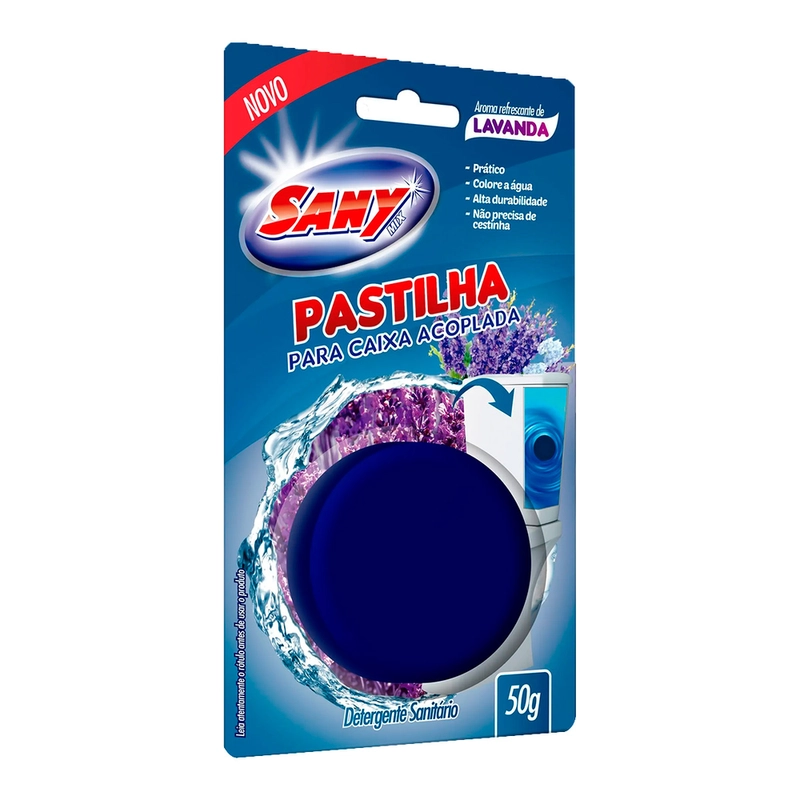 Pastilha para Caixa Acoplada Lavanda 50g - Sany