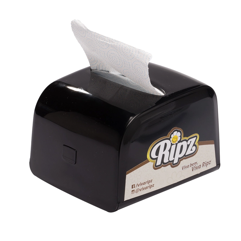 Guardanapeira Porta Guardanapo Interfolhado de Mesa Preto - Premisse