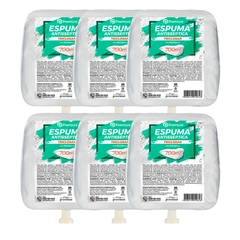 6 Sabonetes Espuma Antisséptico Triclosan Refil 700 ml