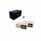 2 Pacotes Papel Toalha Interfolha Ponto a Ponto BRANCO Folha Dupla 40g + 1 Dispenser Preto