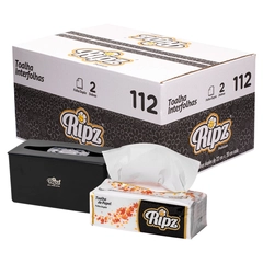1 Caixa Toalha Interfolha Ripz Cód. 112 + 1 Dispenser Preto