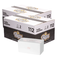 2 Caixas Toalha Interfolha Ripz Cód. 112 - Ganha 1 Dispenser cód. 7772