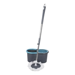 Conjunto Mop Rotatório Slim - Balde 13L c/Cesto Plástico e 1 Refil em Microfibra