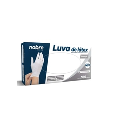 Luva Látex Branca com Pó - G - com 100un