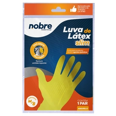 Luva de Látex Multiuso Slim - M - Amarela