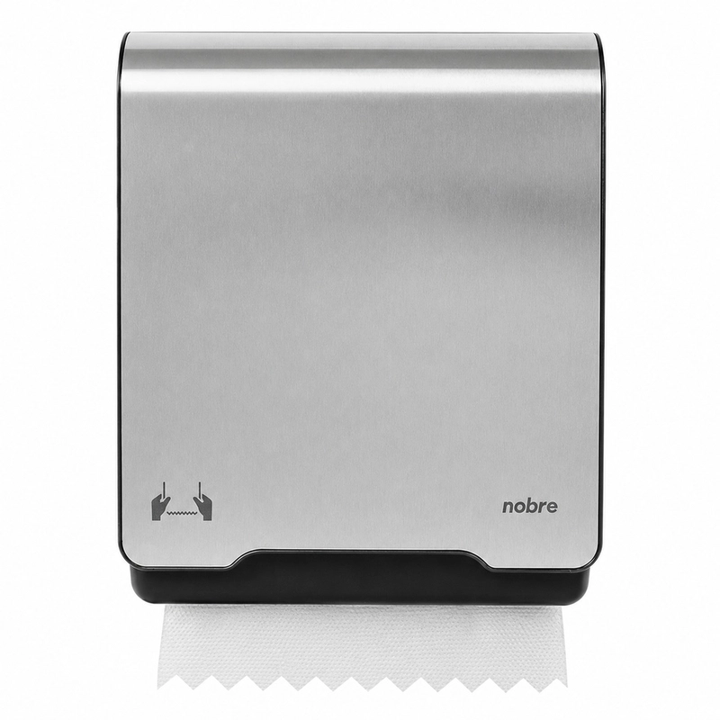 Dispenser Auto Corte Papel Toalha Brave - Nobre Preto Inox